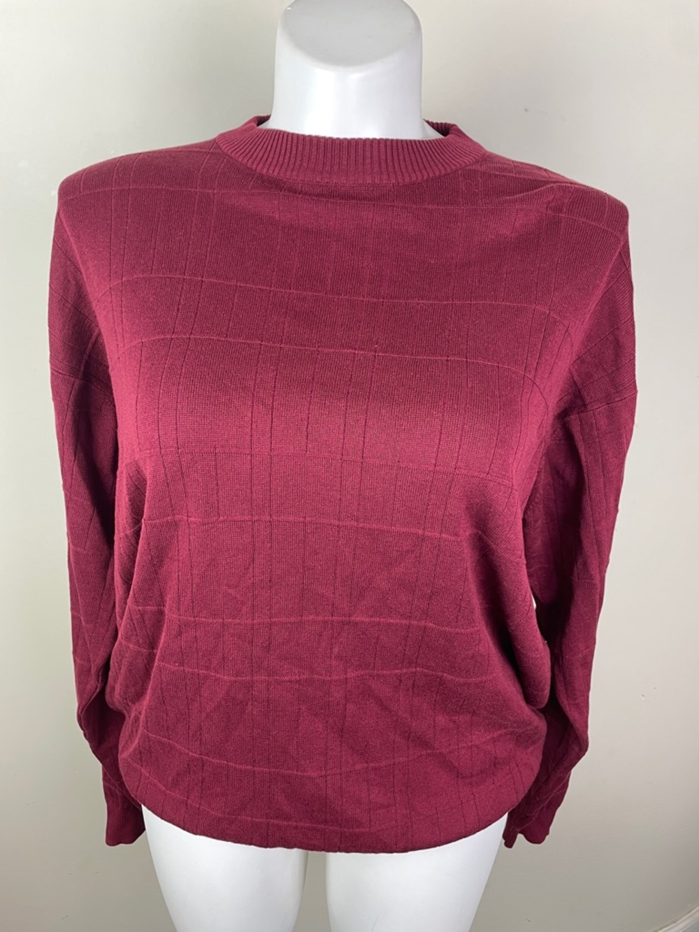 Villini Burgundy Silk Sweater